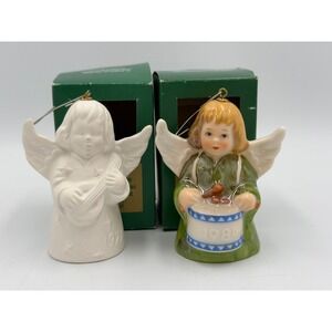 Goebel Angel Bell Ornaments 1977 1984 Set W Germany Christmas Boxed
